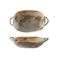Stoneware Baker/Server w/ Handles, Reactive Glaze