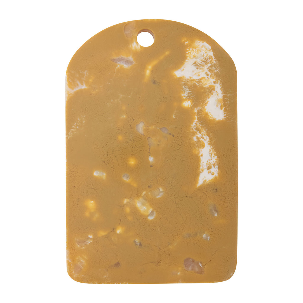 Marble Resin Cheese/Serving Board, Caramel Color