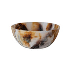 Marbled Resin Bowl, Brown & Cream Color