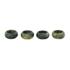 Marbled Resin Napkin Rings, Green, Set of 4