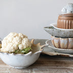 Stoneware Sunburst Bowl - Cream