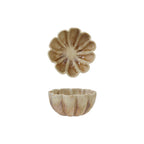 Stoneware Fluted Scalloped Bowl, Reactive Glaze