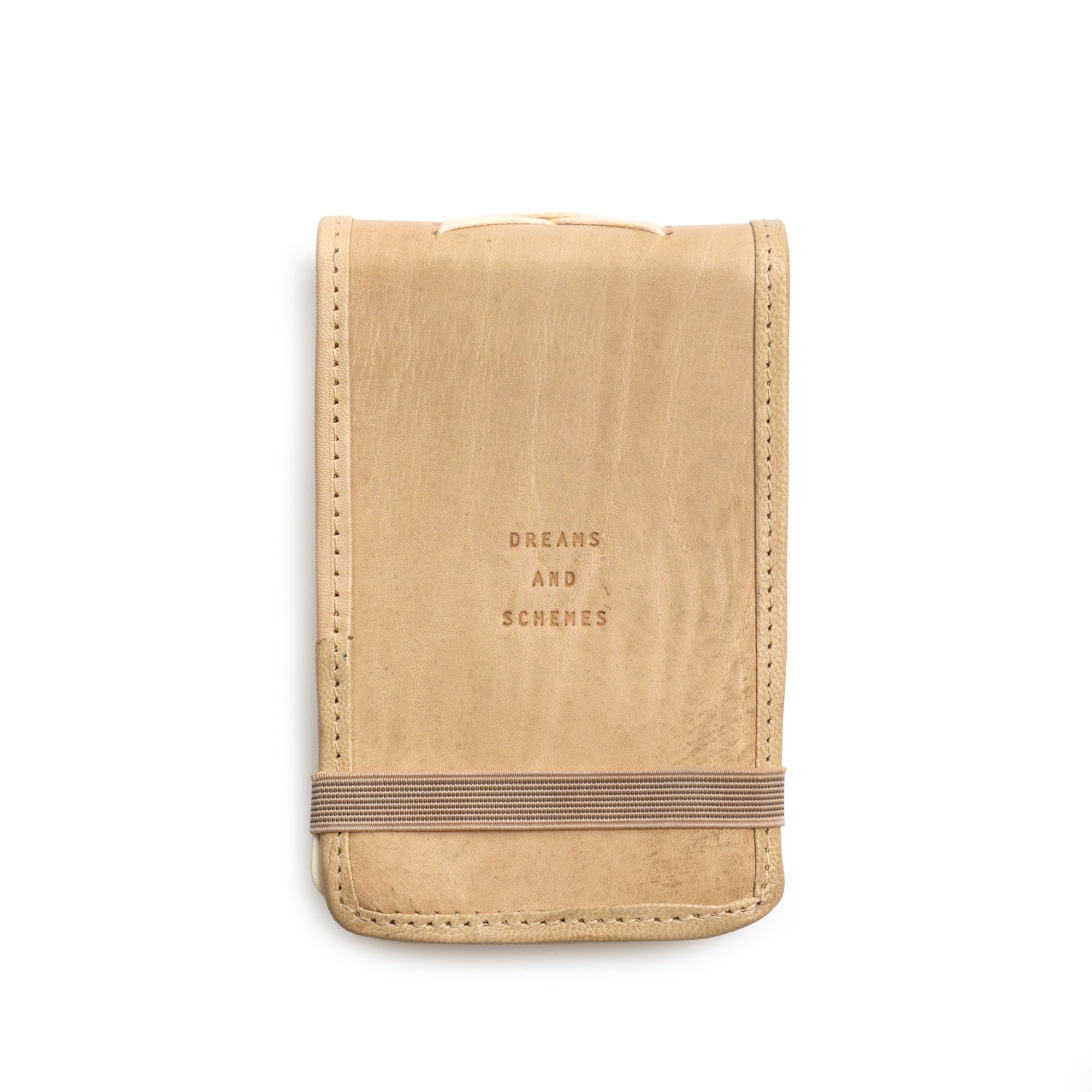 Dreams And Schemes Mini Signature Leather Journal - Honey