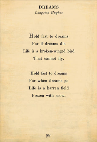 Dreams - Poetry Collection - Art Print