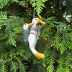 Felt Goose With Baby Ornament