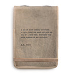 I Get Up Every Morning Signature Leather Journal - Stone