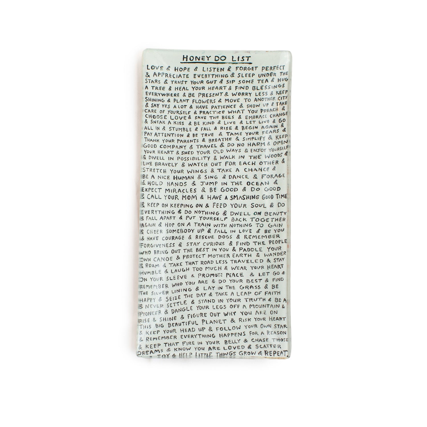 Honey Do List Small Rectangle Decoupage Plate 8.5" x 4" 8.5" x 4"