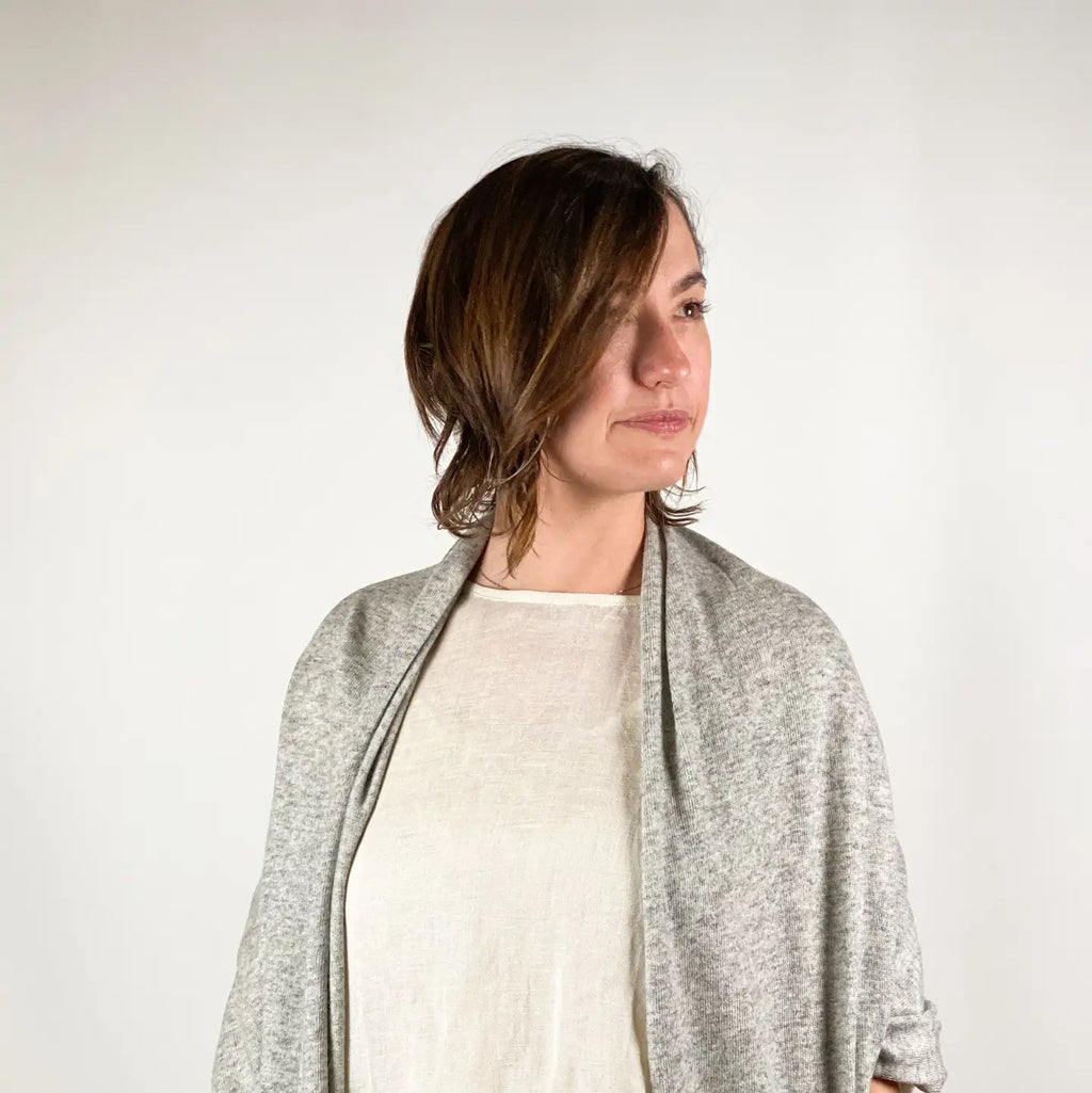 Cashmere Wrap - Silver Grey