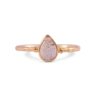 ***Gold Plated Ring with Labradorite - Size