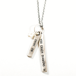 ***Shine On You Crazy Diamond Silver Necklace - 16