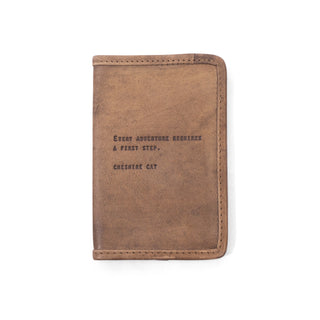 ***Cheshire Cat Leather Passport Cover 4"x6"