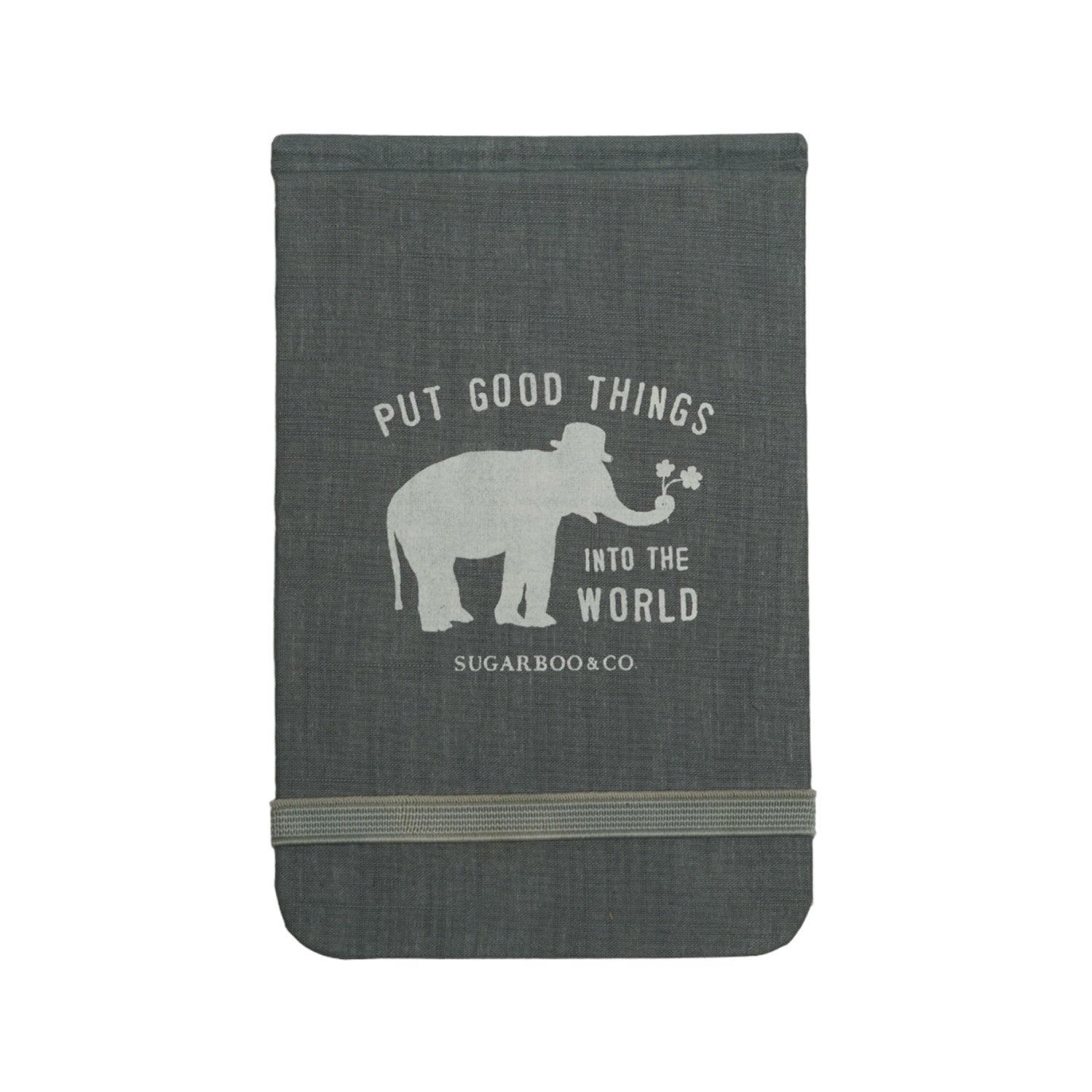 ***Fabric Notebook - Put Good Things Into The World-3.5"x5.5"