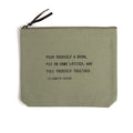 Pull Yourself Together (Elizabeth Taylor) Canvas Zip Bag- Mint