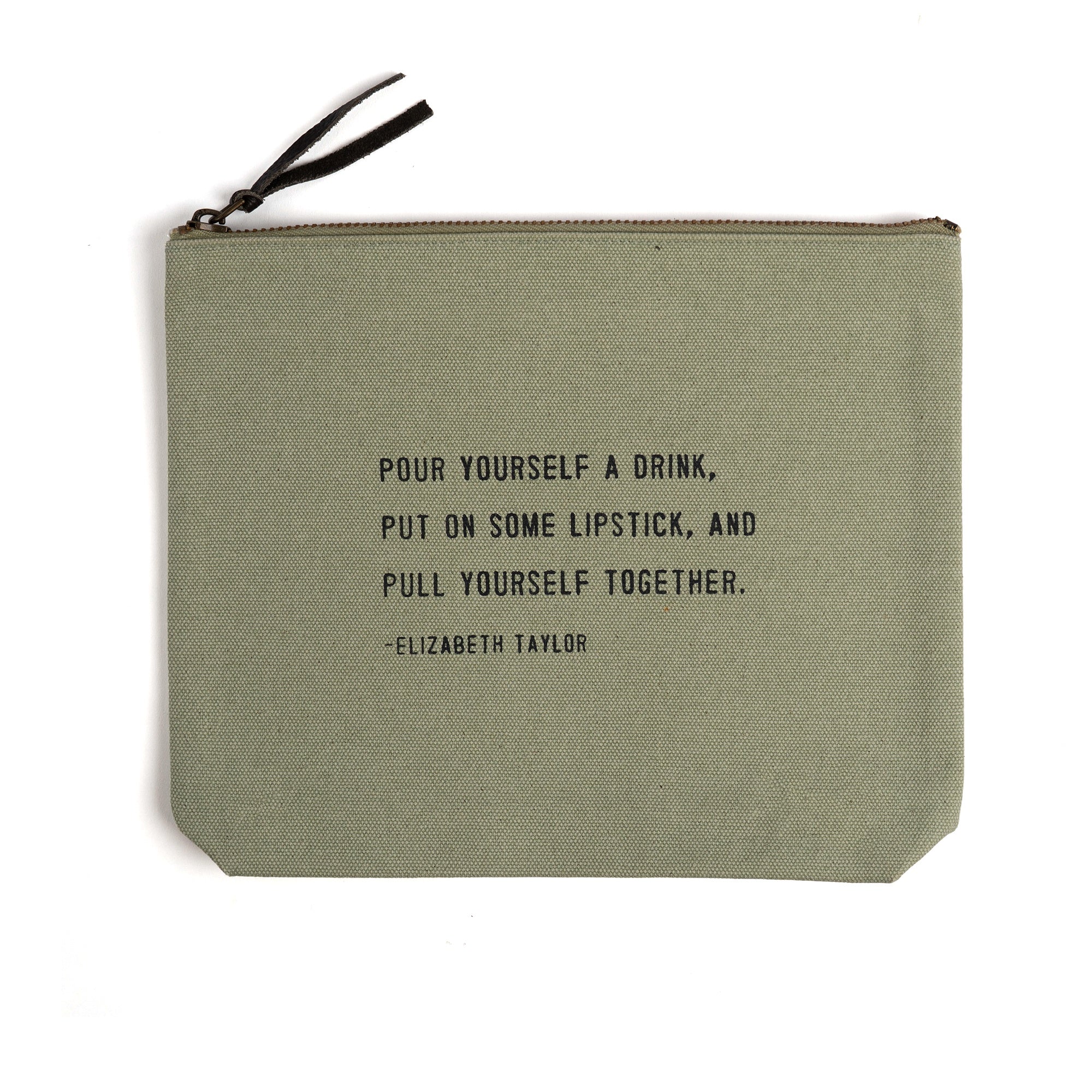 Canvas Zip Bag - Mint