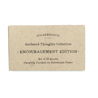 50 Gathered Thoughts of Encouragement on Handmade Paper
