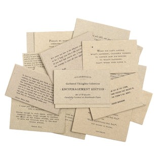 50 Gathered Thoughts of Encouragement on Handmade Paper