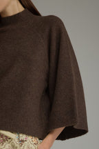 Bell Sleeve Sweater - Brown