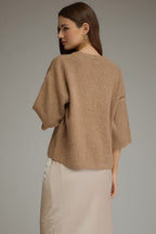Sweater Top w Three-Quarter Sleeves