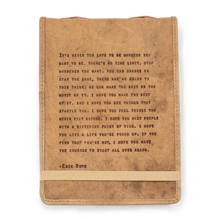Large Eric Roth Leather Journal 7"x9.75"