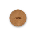 Happy Hour Leather Coaster in Brown - 4pcs