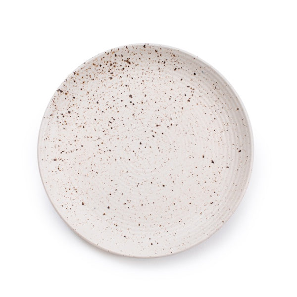 Ribbed Ceramic Speckled Plate  9" - 11"