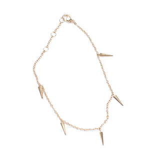 ***Gold Plated Mini Dagger Charm Bracelet