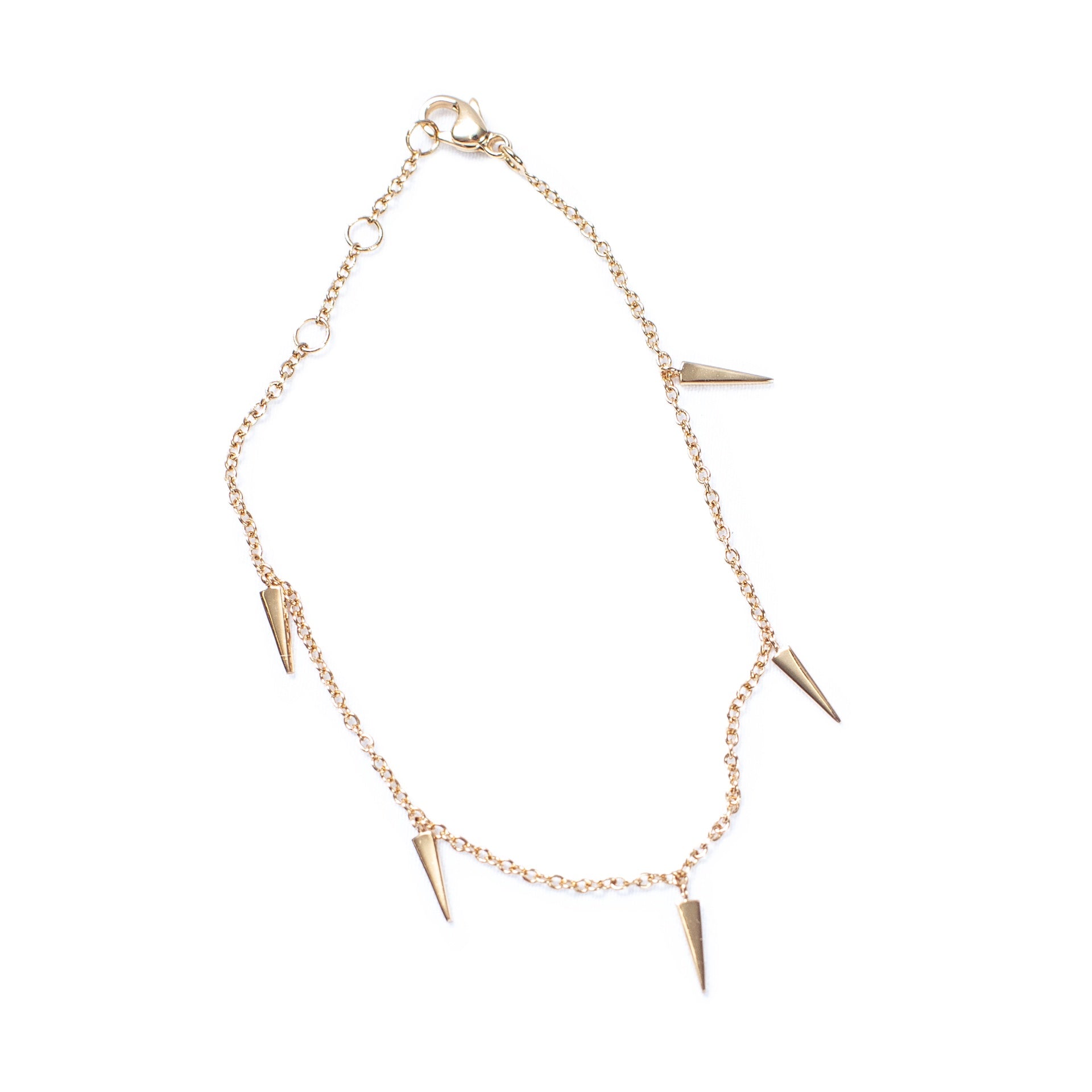 ***Gold Plated Mini Dagger Charm Bracelet