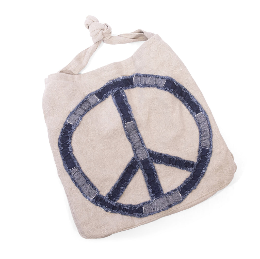 ***Peace Sign Stitched Messenger Bag - 21.5" x 18.5"