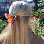 Hand-Painted Emperor Silk Moth Claw Hair Clip