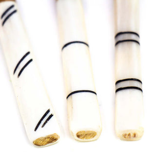Simple Batik Olive Wood Fork, Assorted Stripes