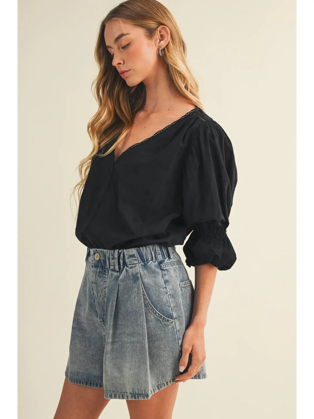 Tiered Flounce Embroidered Poplin Bodysuit
