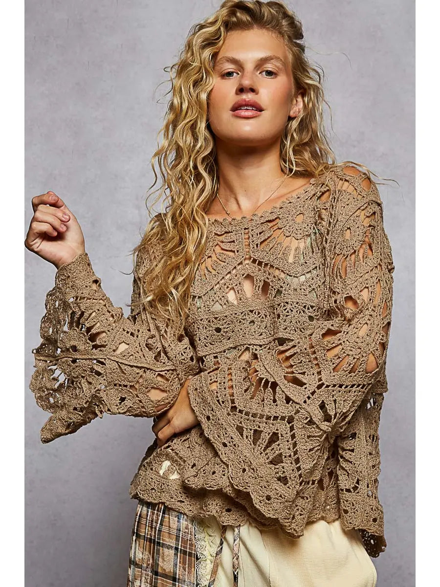 Round Neck Crochet Top
