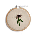 Small Floral Embroidery Hoop Collection - White Flower- 4” Diameter