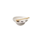 Stoneware Skull Shaped Dish with Spoon