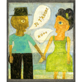 French People Talking - Art Print