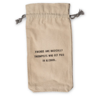 Friends are Therapists Wine Bag