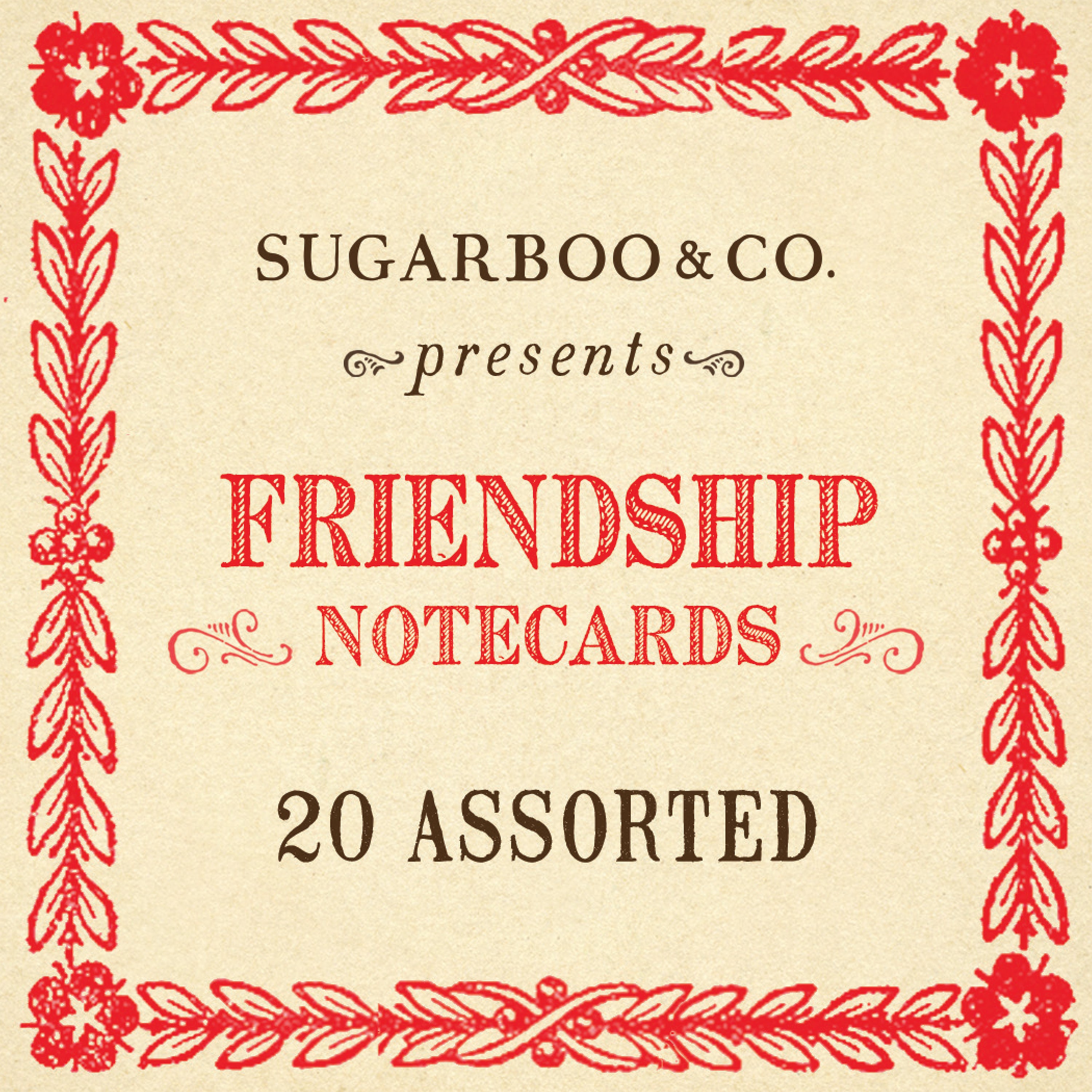 Friendship Notecards - Assorted Set of 20