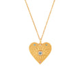 Gold Heart Evil Eye Necklace