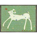 Girl Dog (Grey Wood) - Art Print