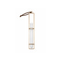 Hanging Glass Tube Vase- Brass