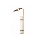 Hanging Glass Tube Vase- Brass