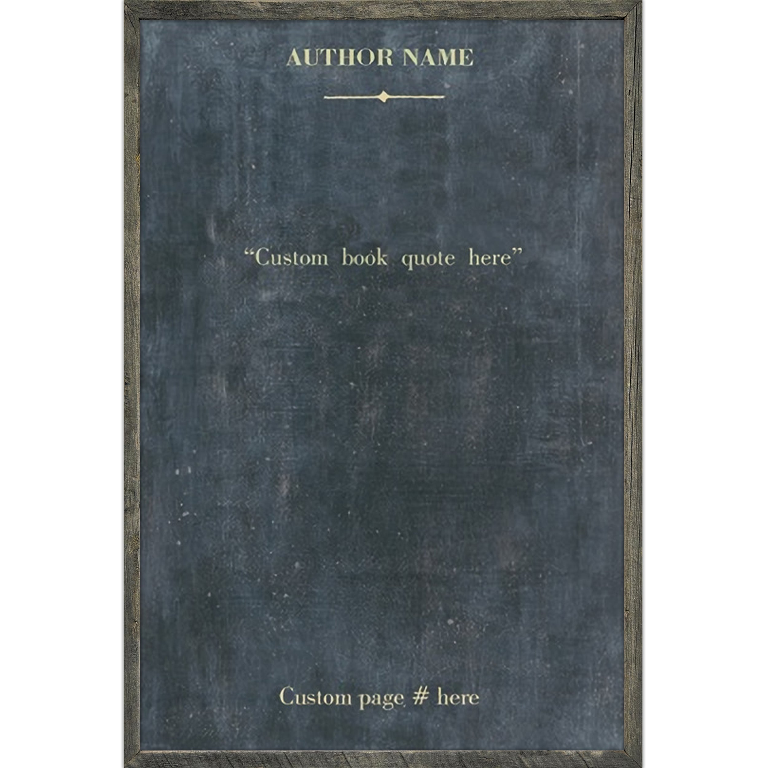 Book Collection Custom (Grey Wood) - Art Print