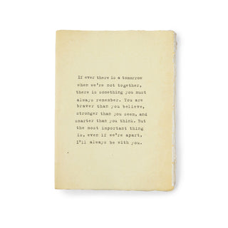 Large If Ever There Is A Tomorrow (A.A. Milne) Deckled Edge Notebook - 6x8