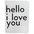 ***Handmade Paper Print - Hello I Love You - 12"x16