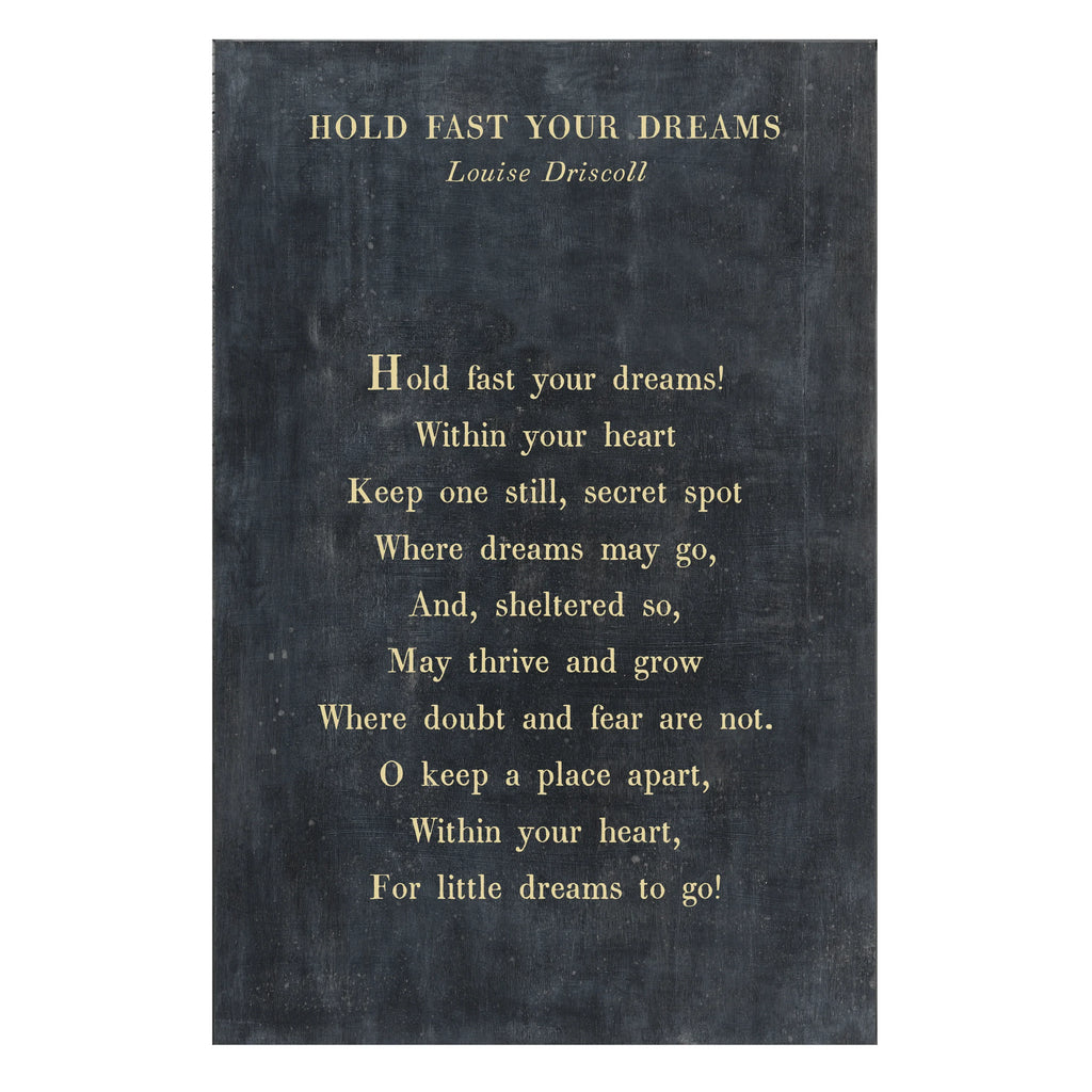 Hold Fast Your Dreams Art Print