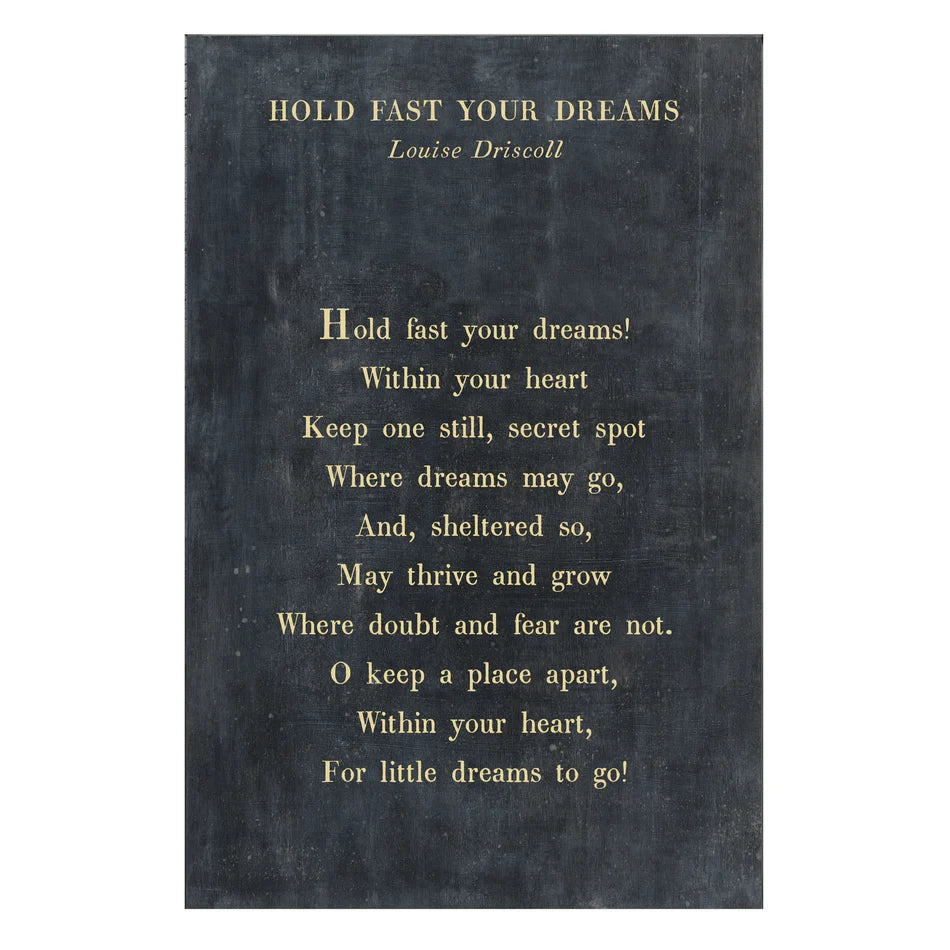 Hold Fast Your Dreams Art Print
