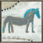 Horse with Blue Mane Art Print