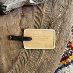 I Am Restless Leather Luggage Tag - Honey