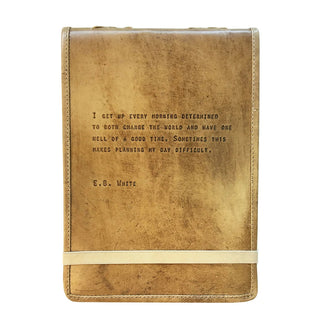 Large E.B. White Leather Journal - 7" x 9.75