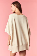 Oversized Ivory Top